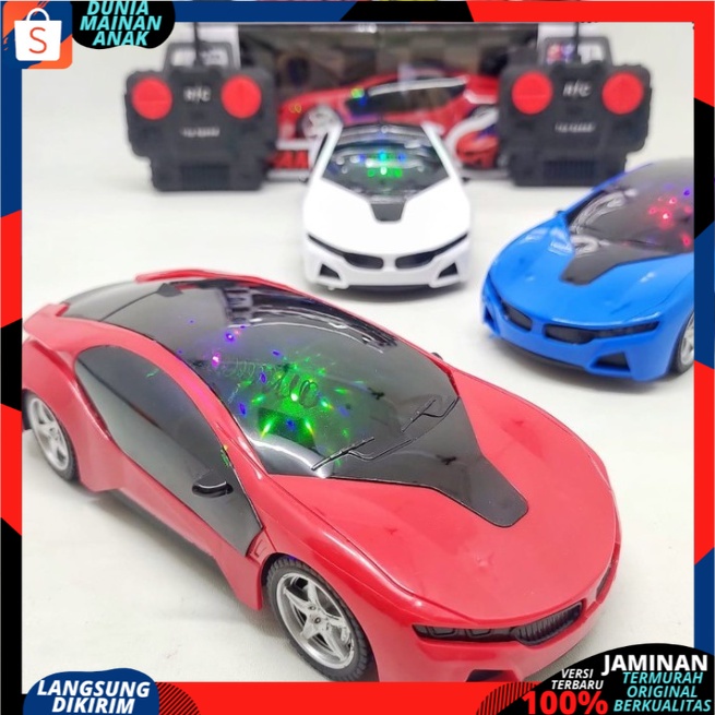 RC SPORT CAR 3D Light famous berlampu / Mainan Mobil Remote Control  Ada Lampu Disco Menyala V55