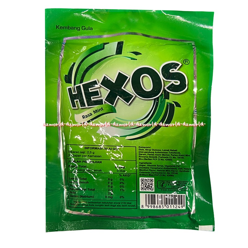 Hexos Rasa Mint 50gr Permen Mint Heksos Kembang Gula Hexxos