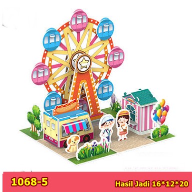 [ORGM] Mainan Edukasi Puzzle 3D Kecil seri MS&amp;PT