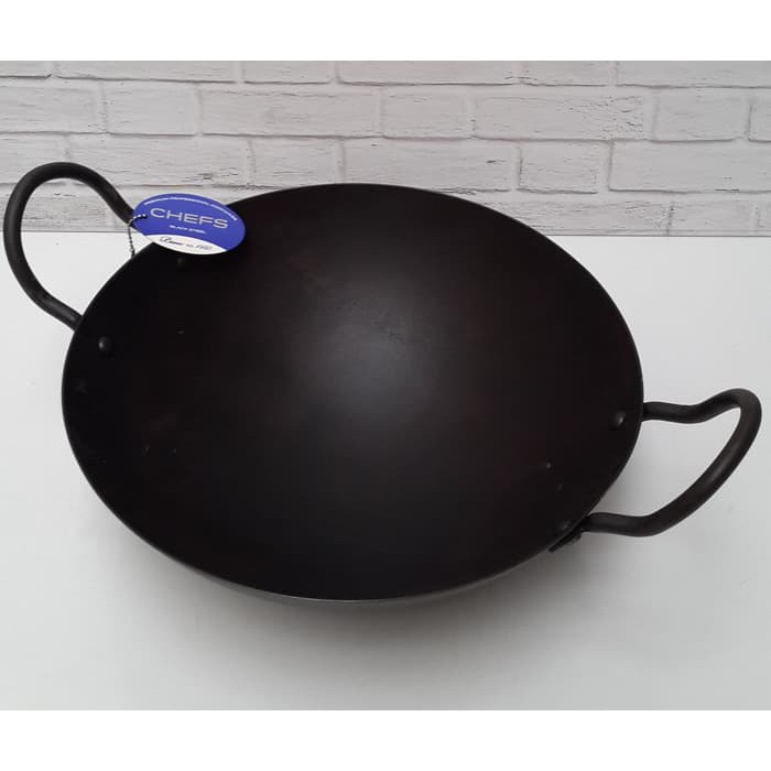 Bima Chefs Wajan Kuali Besi Hitam 32 Cm Chinese Wok Bp1951332 Shopee Indonesia