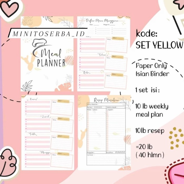 

Gilaa!!! Weekly Meal And Budget Planner Sale!!!