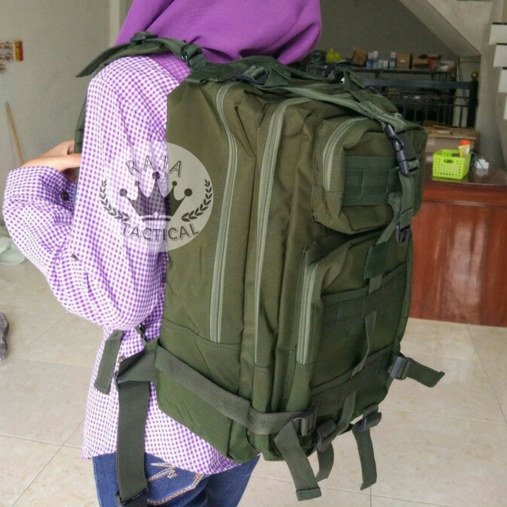 Tas Punggung Hijau Army Ransel TNI Tactical