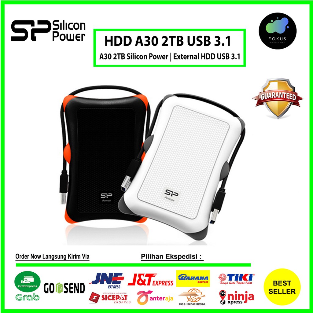 Silicon Power HDD Harddisk Eksternal Armor A30 2TB External Hardisk