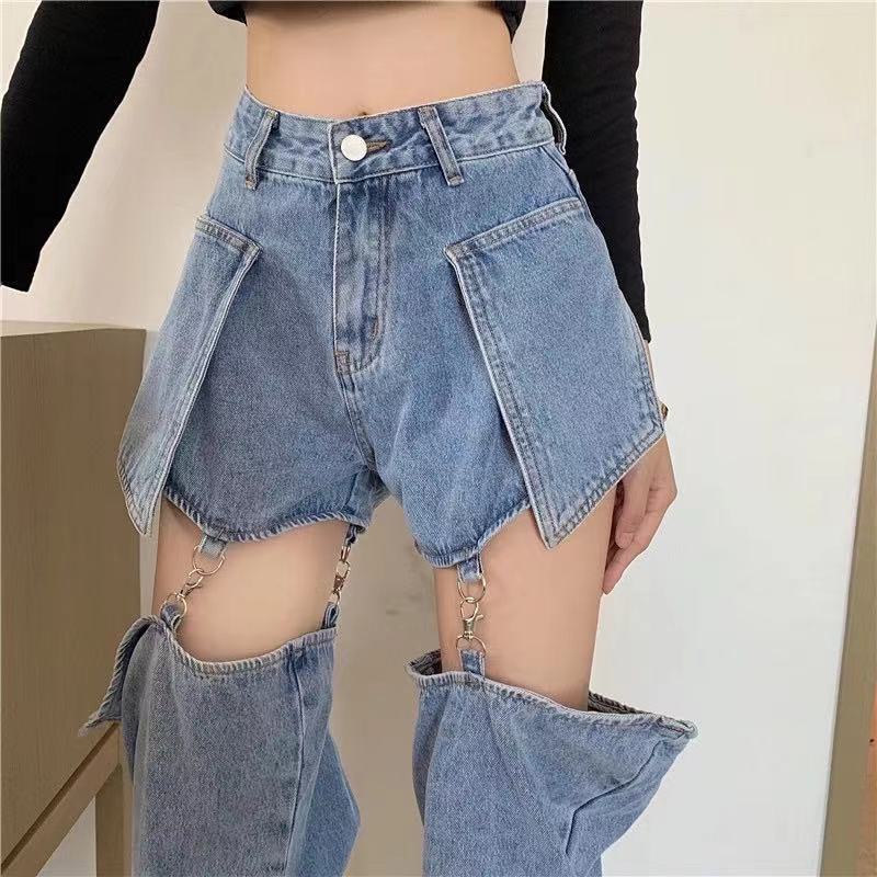 Denim Celana Wanita Seksi Wanita Vintage DenimBFLurus Longgar Pinggang Tinggi Celana Musim Semi Tipi