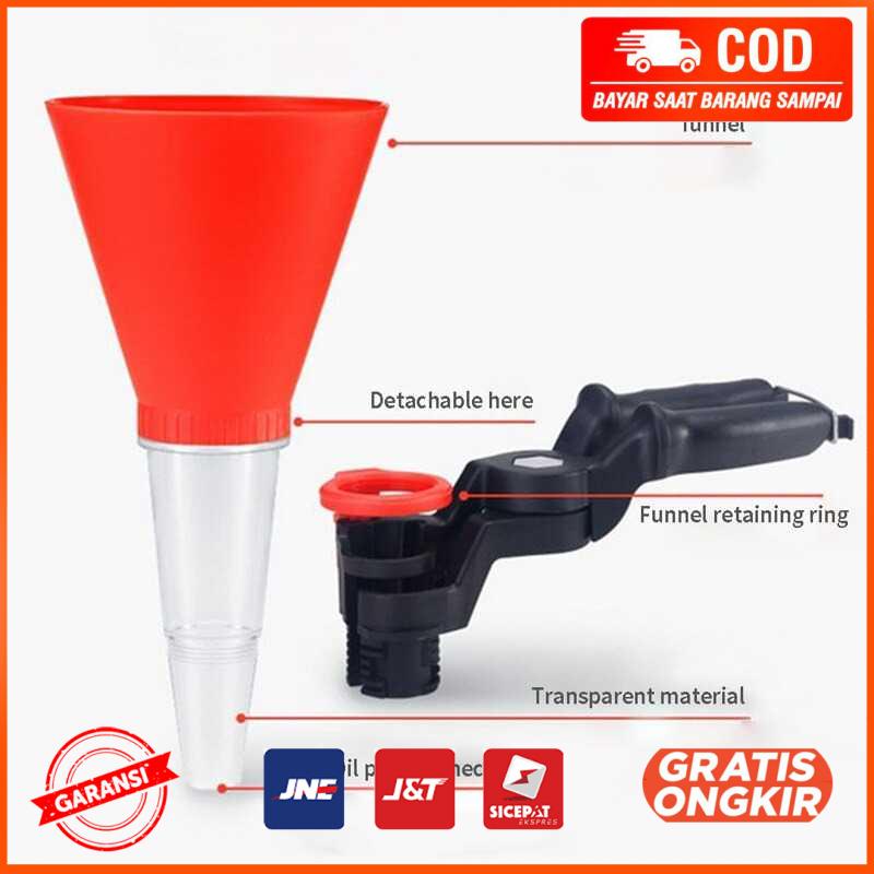 Set Corong Cairan Kendaraan Oil Funnel With Clamp - E020089