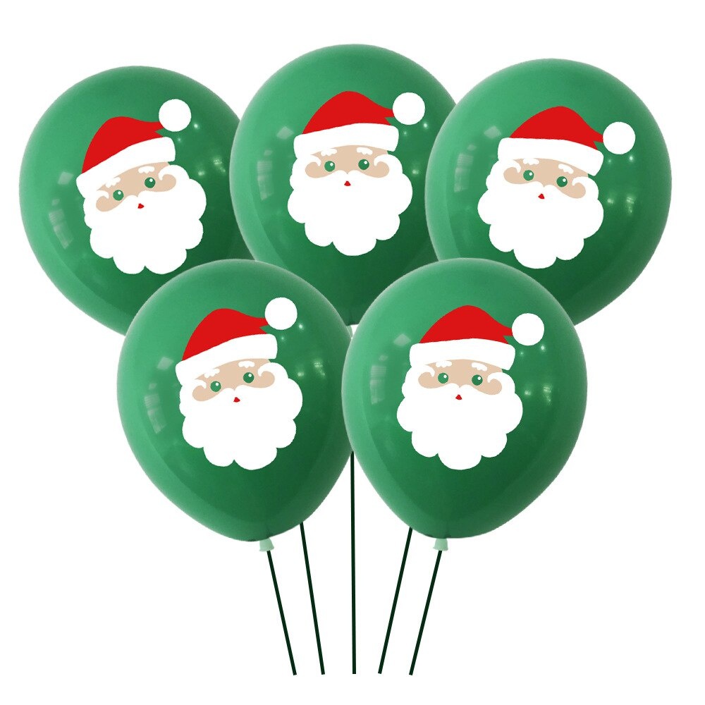 Santa Claus Pohon Natal Rudolph Print Shopping Mall Hotel Dekorasi Rumah Balon Lateks Set