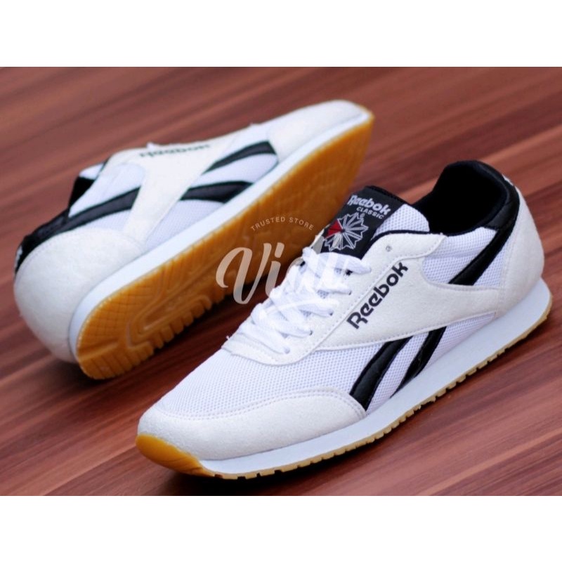 DISC 40% SEPATU RIBOOK CLASSIC GREY VINTAGE SNEAKERS IMPORT KASUAL SHOES ULTRASS LONDON PRIDE