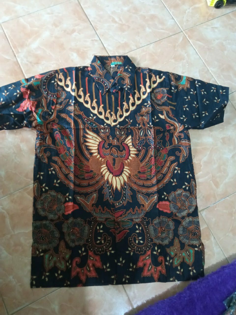 Atasan Batik Pria Lengan Panjang Kenongo Hem Padi Pekalongan M L Xl