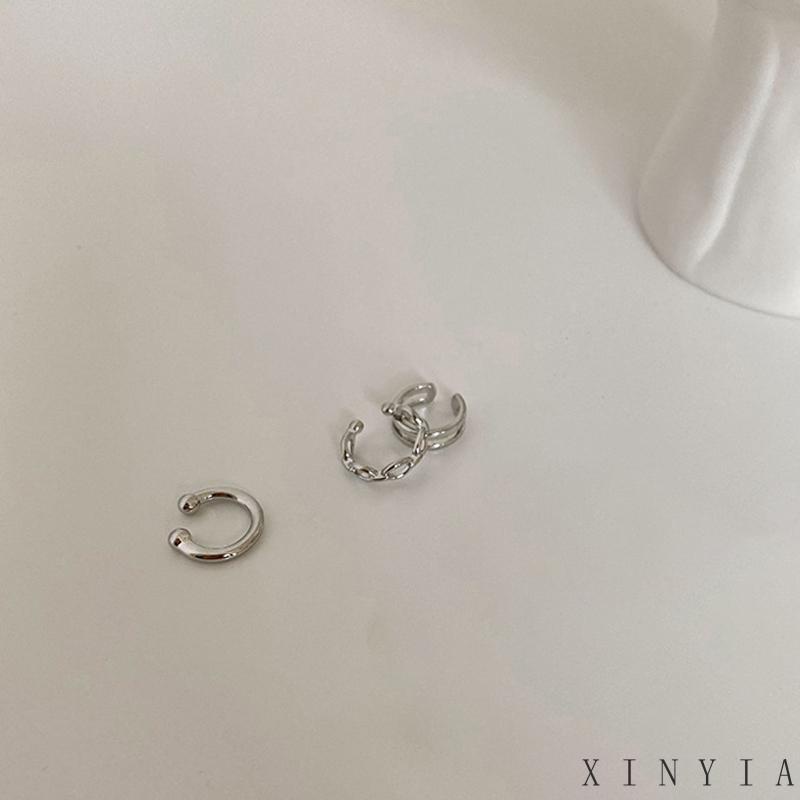 3pcs / Set Anting Klip Tanpa Tindik Gaya Retro Untuk Wanita