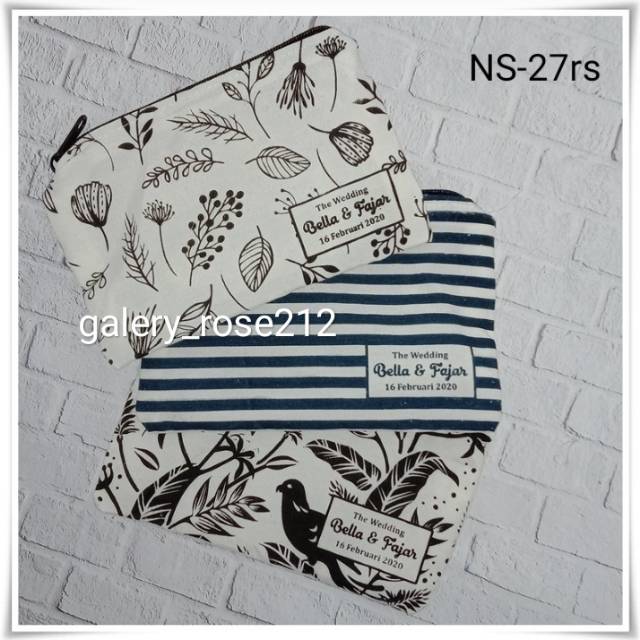 souvenir dompet / pounch / pounch blacu custom /  souvenir custom