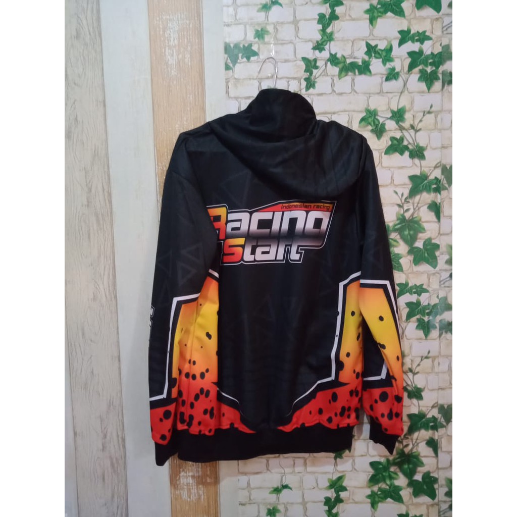 Jacket Racing Hell_Motif Black_Jacket racing pria dan wanita Terlaris