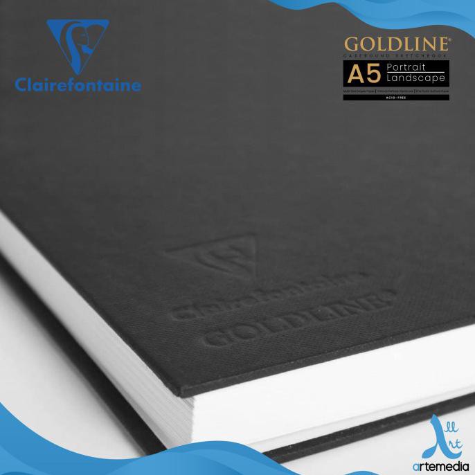 

(COD) Buku Sketsa Clairefontaine A5 Goldline Hard Cover Sketchbook - PORTRAIT