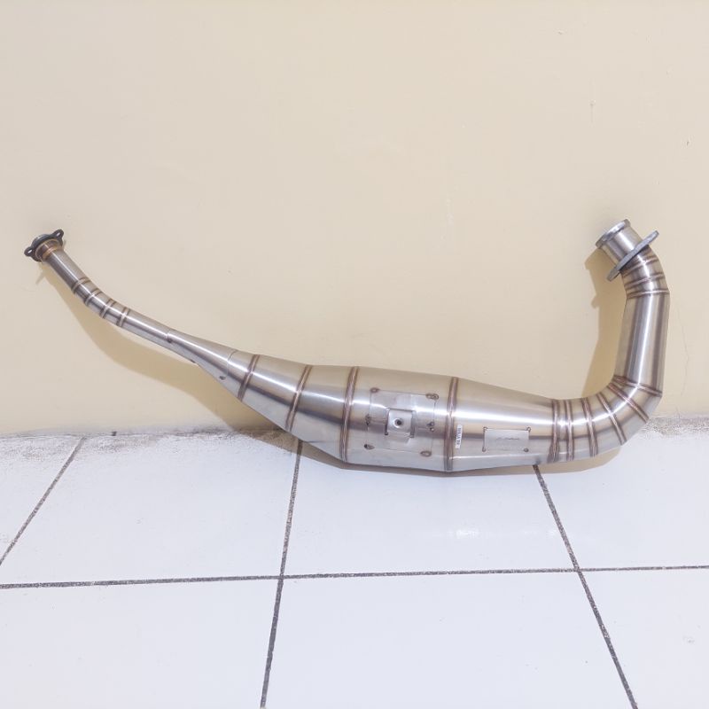 PERUTAN KNALPOT STAINLESS  MEREK T-SPEED BUAT MOTOR NINJA RR UK UKURAN 39