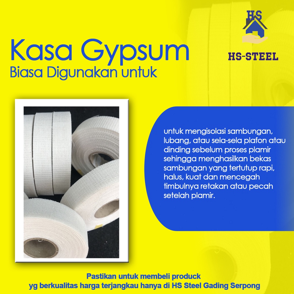 Kasa gypsum/ kain kasa gypsum/ serat gypsum/ textile tape/ lem gypsum