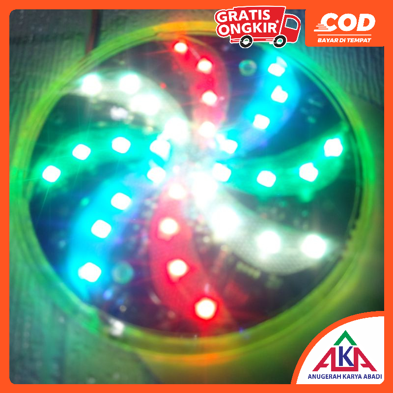 Led VARIASI BULAT RGB 12V Kipas 8cm