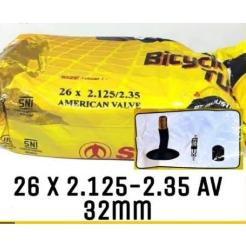 Ban Dalam 26 x 2.125 / 26 x 2.20 / 26 x 2.25 / 26 x 2.35 Sepeda MTB GUNUNG. AV PENTIL MOTOR. SWALLOW