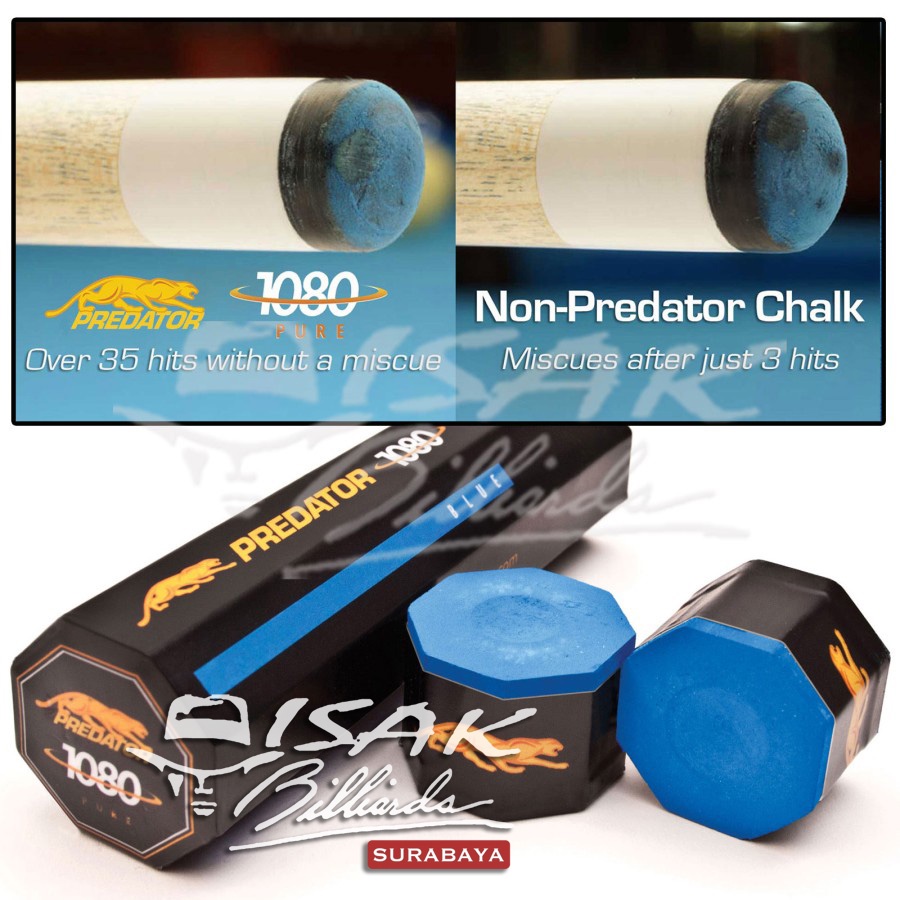 Predator Chalk USA - Eceran 1 Buah Billiard Chalk Kapur Biliar Asli