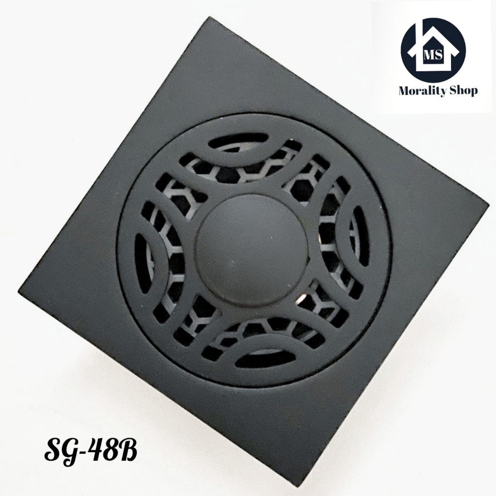 Saringan Got Pembuangan air Stainless Hitam 48B -Bathroom Floor Drain Drainer BLack Saringan got Mesin Cuci