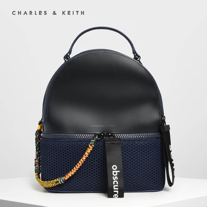 TAS RANSEL BATAM WANITA CHARLES & KEITH BACKPACK CNK-4297 BLUE ORIGINAL IMPORT BATAM TERMURAH