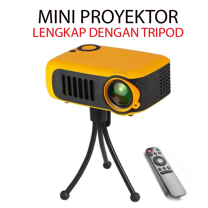 ❣️Garansi&amp;Hadiah❣️Mini Projector A2000 Full HD 1080P Video Projector 800 Lumens Portable PAKET LENGKAP ORIGINAL