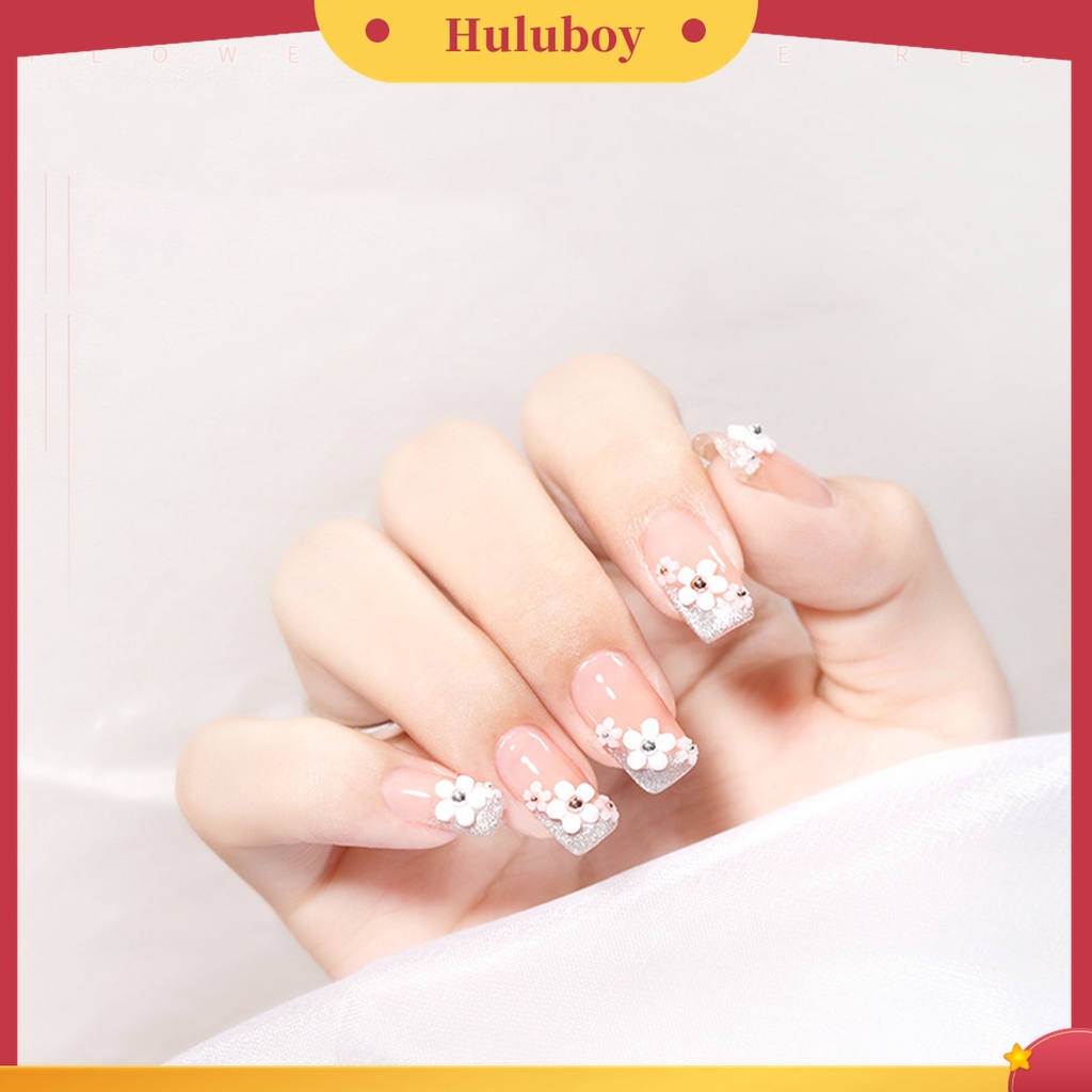 Huluboy Huluboy♡ Ornamen Kelopak Bunga Bahan Resin Warna Putih Untuk Dekorasi Manicure