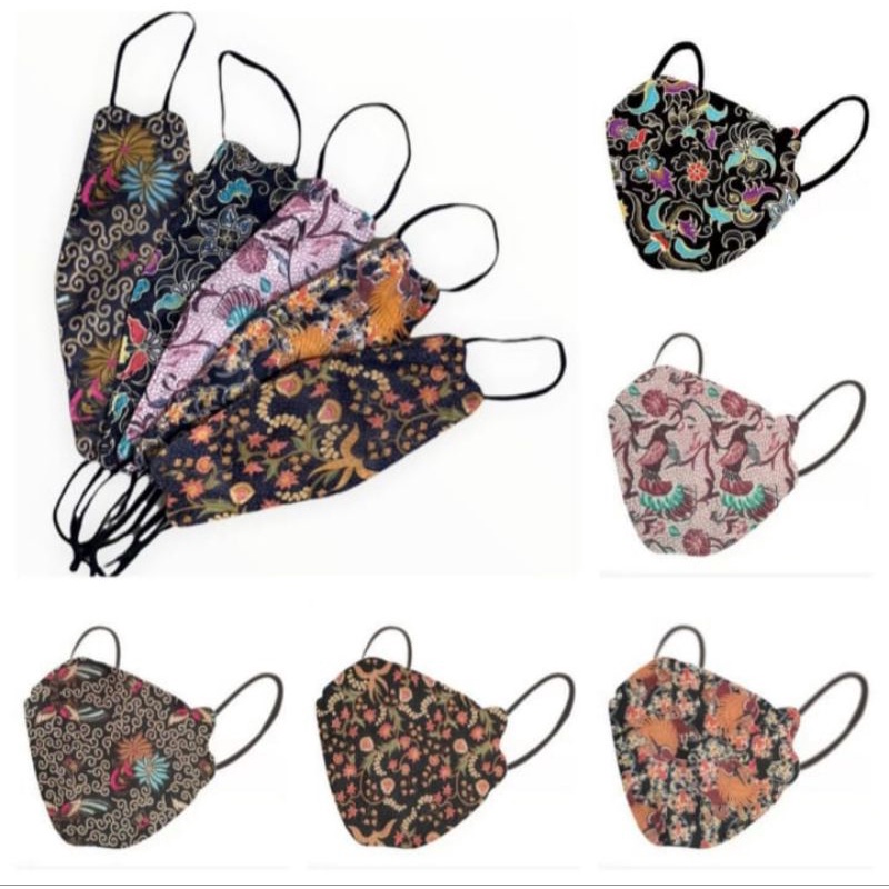 Masker KF94 mix motif batik