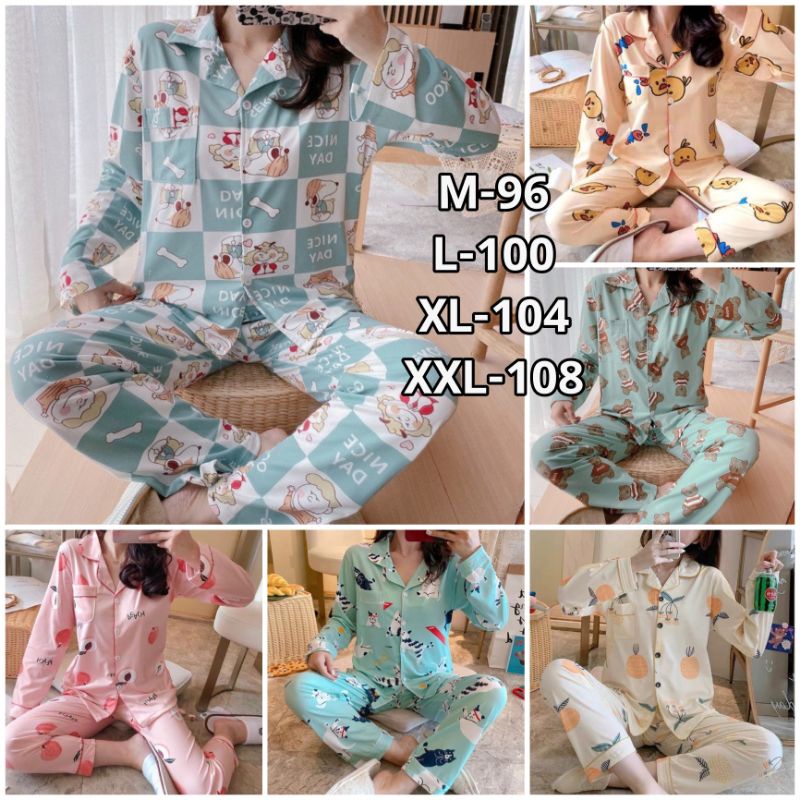 Model Terupdate stelan baju tidur import pp/fashion wanita/baju tidur murah C07-D3