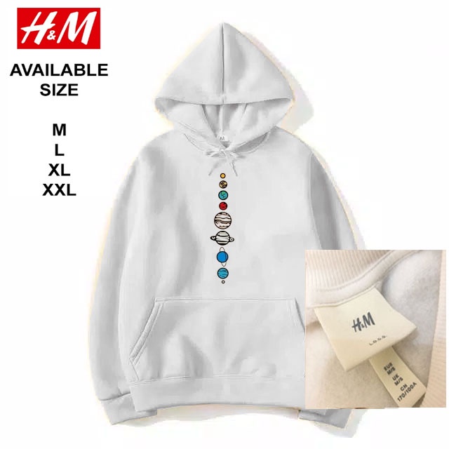 Jaket Hoodie Nasa Planet H*M Original USA / Sweater Crewneck Nasa Planet Pria Wanita