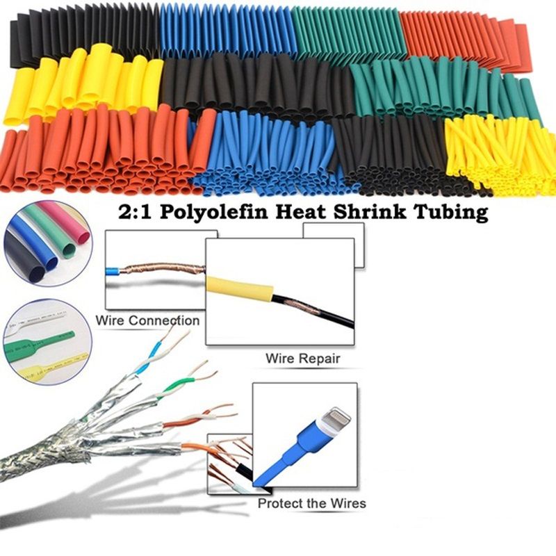 560PCS Heat Shrink Tube/Isolasi Bakar Kabel/Selang Bakar Kabel Warna Warni/Heat Shrink Tubing Kit