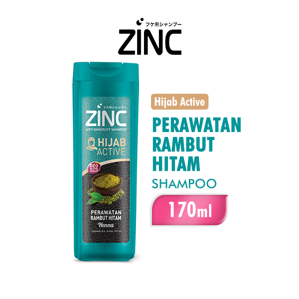 [Gift] Zinc Shampoo Hijab Active Perawatan Rambut Hitam Botol 170 ml