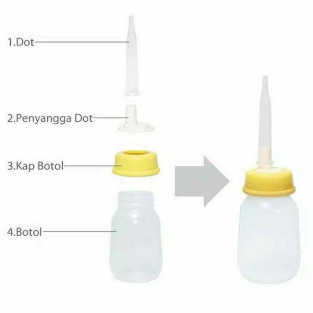 Pigeon Bottle Long Silicone Nipple Bibir Sumbing Botol Pipet Cleft Palate