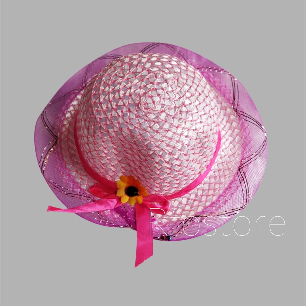 Topi Anak Bayi Pantai krincing-Magenta