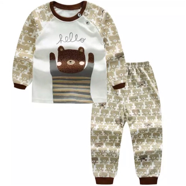 Baju setelan anak hello bear / baju set anak / baju import anak