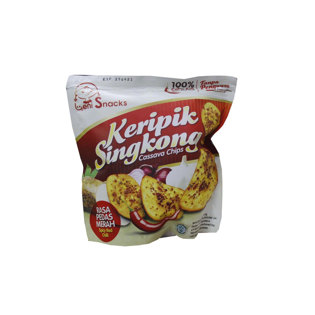 

Leni Snacks Keripik Singkong Pedas Merah 140 gr