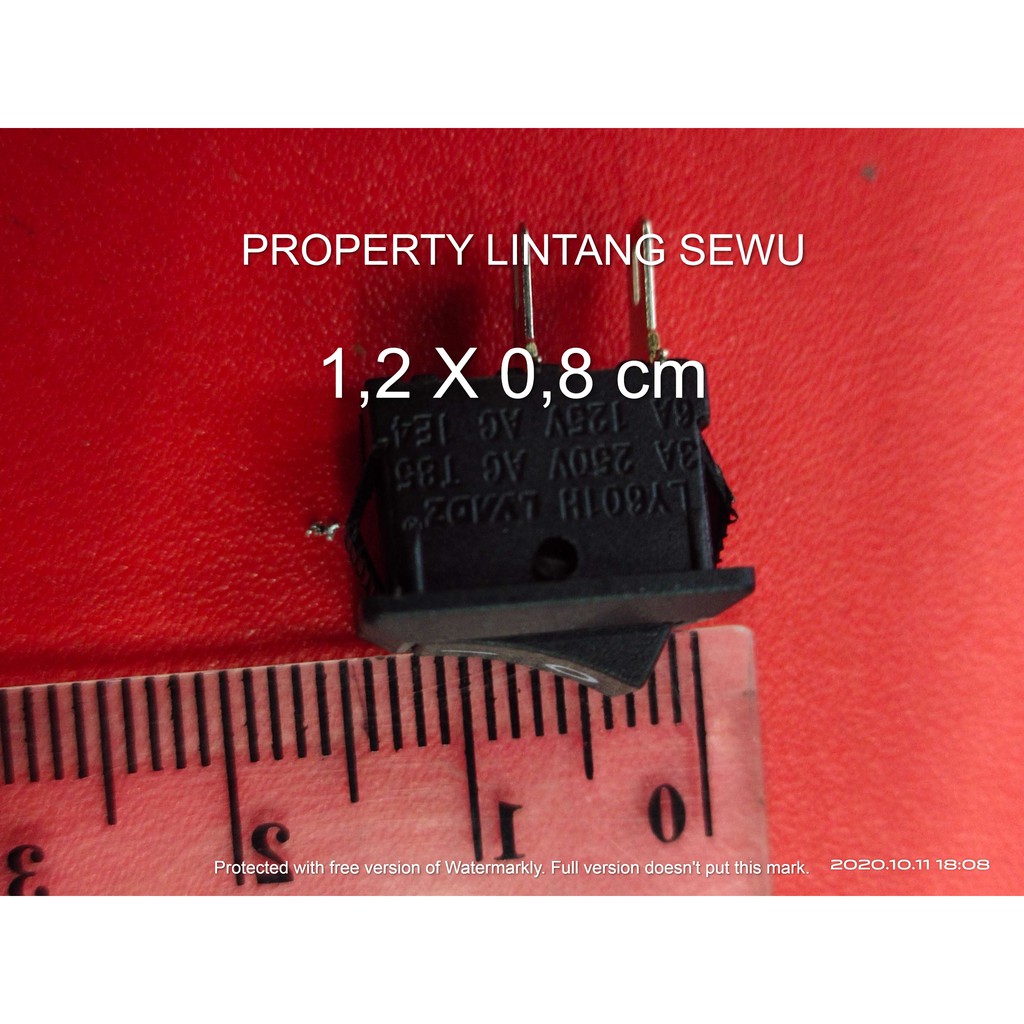 SAKLAR POWER HITAM Rocker switch 2 pin saklar 2 kaki karaoke UKURAN TERKECIL