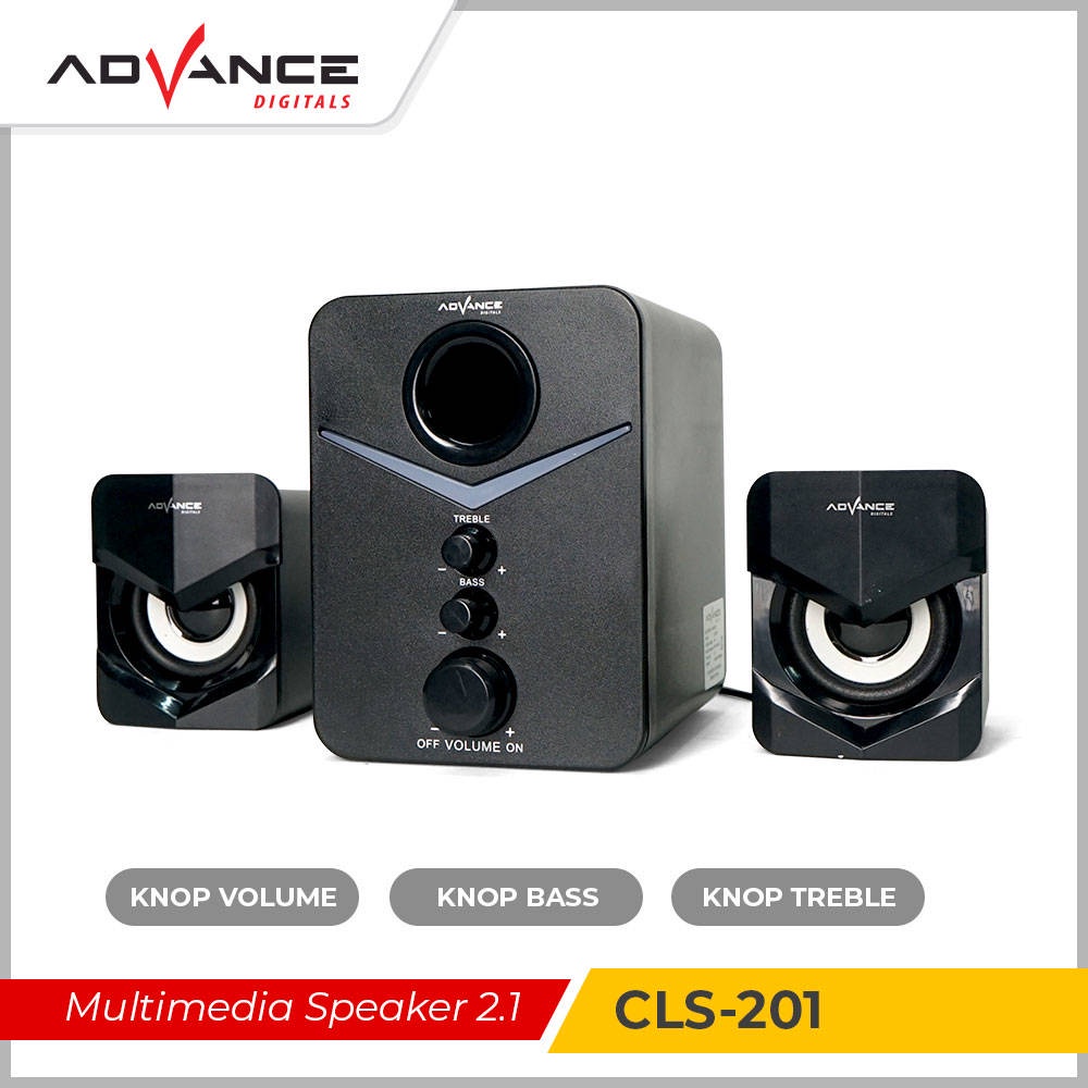 TERLARIS - Advance CLS-201 Multimedia Speaker Super Bass 2.1 Channel / Speker Advance CLS - 201 Non Bluetooth - ( Bisa Bayar Ditempat ) - FMS