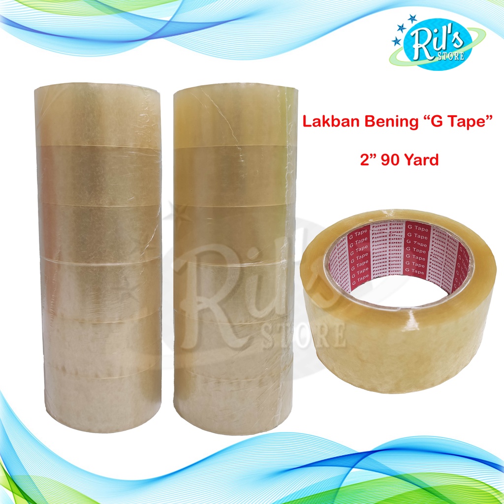 Jual Lakban Bening G Tape Mm X Yard Opp Tape Bening Lem Selotip Shopee Indonesia