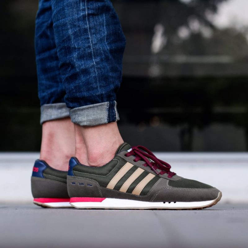 ADIDAS NEO CITY RACER GREEN BROWN
