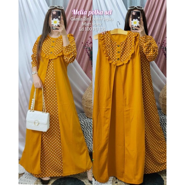 Melia Polka Set Gamis 2in1