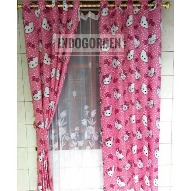 Gorden jendela gorden pintu gorden karakter Hello Kitty