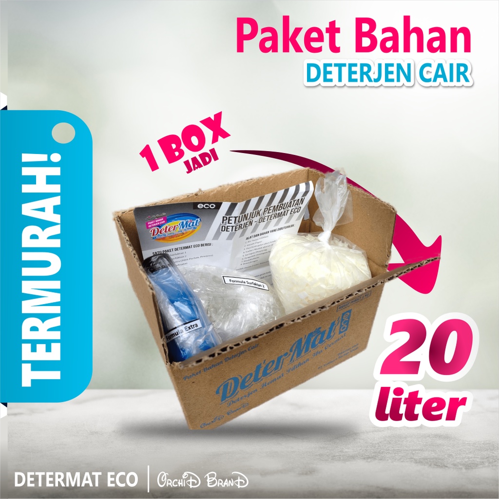 DETERMAT ECO - Paket Bahan Sabun Laundry - Bahan Detergen - Biang Sabun Cuci Baju Deterjen Laundry