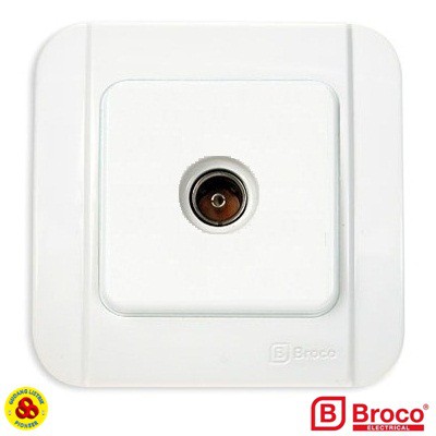 Broco Stop Kontak TV Galleo G183-55S Socket Outlet Antena TV White
