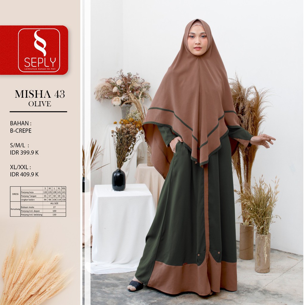 GAMIS SEPLY MISHA 43/ GAMIS SEPLY SET HIJAB