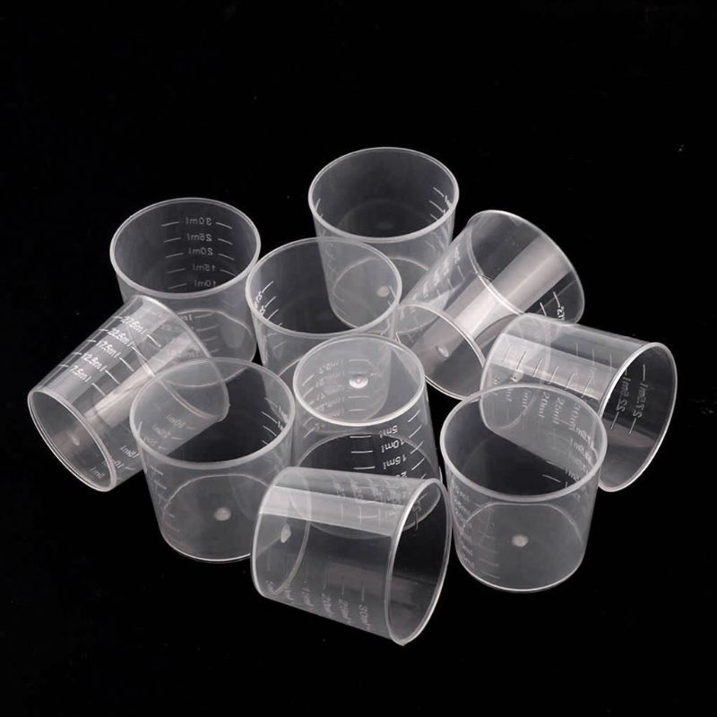 SIY  100Pcs 30ML Epoxy Resin Plastic Measuring Cups Kit Resin Mold Jewelry Making