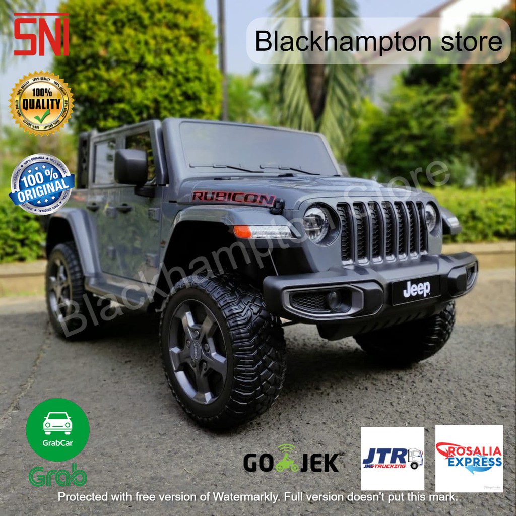 Mobil Aki Anak Mainan Murah Jeep Rubicon Gladiator License Ban Karet