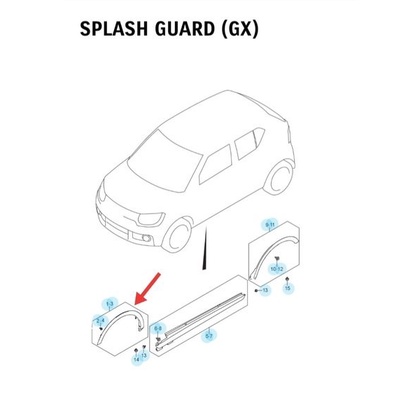 List Fender Roda Depan Suzuki Ignis ASLI SGP!
