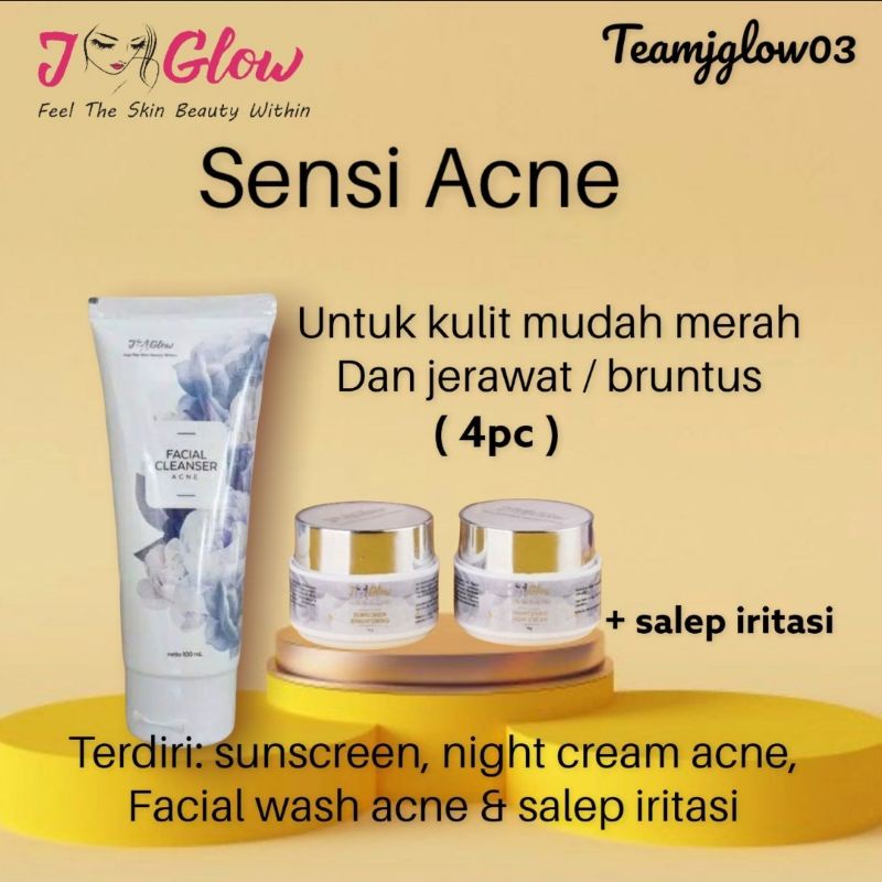 JGLOW SKINCARE PAKET SENSITIF ACNE