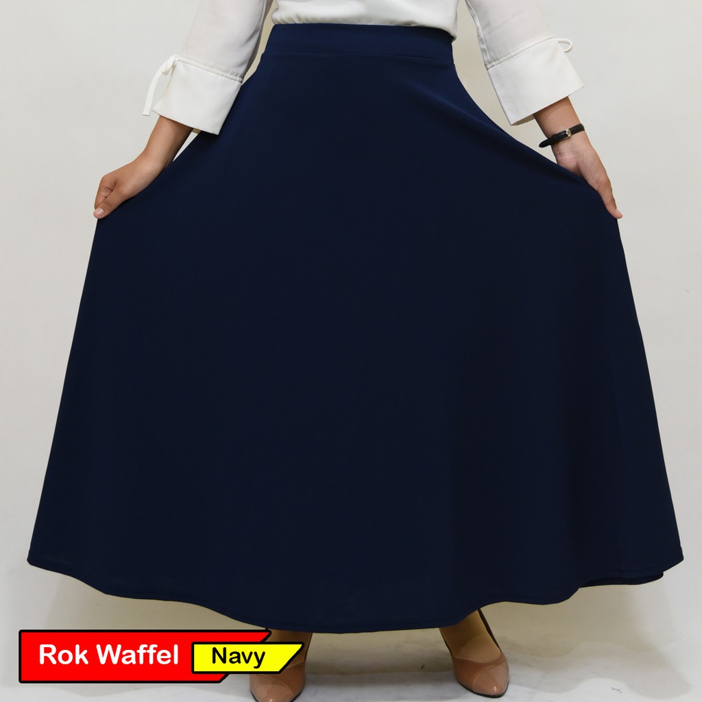 ROK WAFFLE LEBAR Rok waffle lebar payung premium basic mode material waffle crap