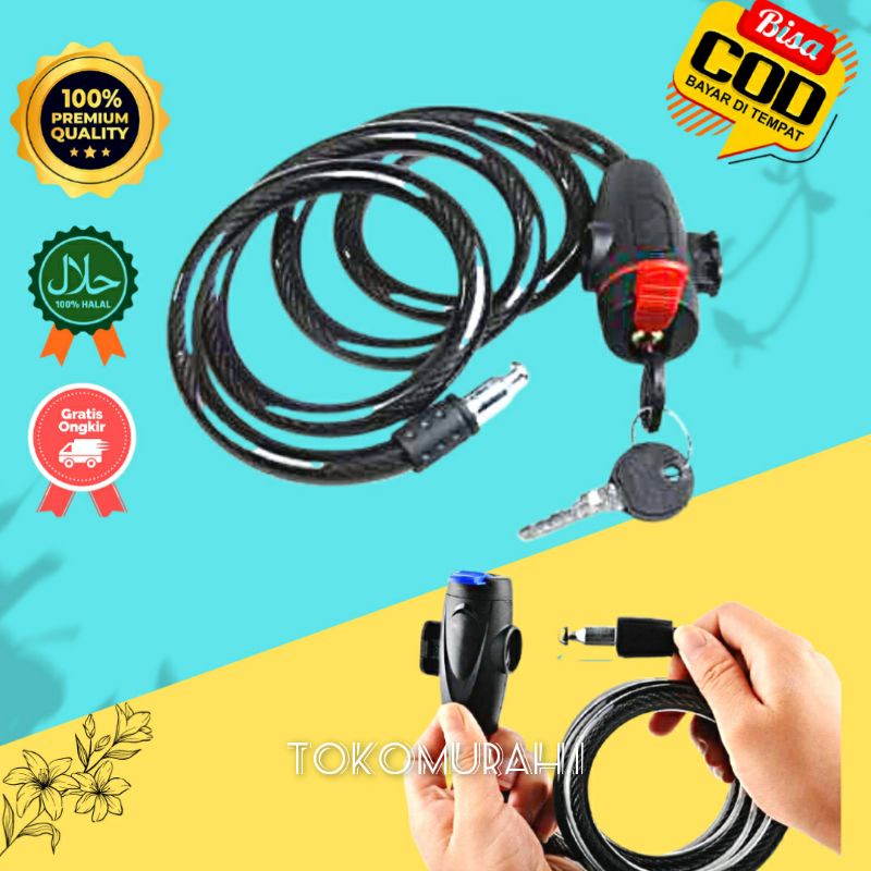 Kunci Gembok Sepeda Anti Maling Sepedah Lock