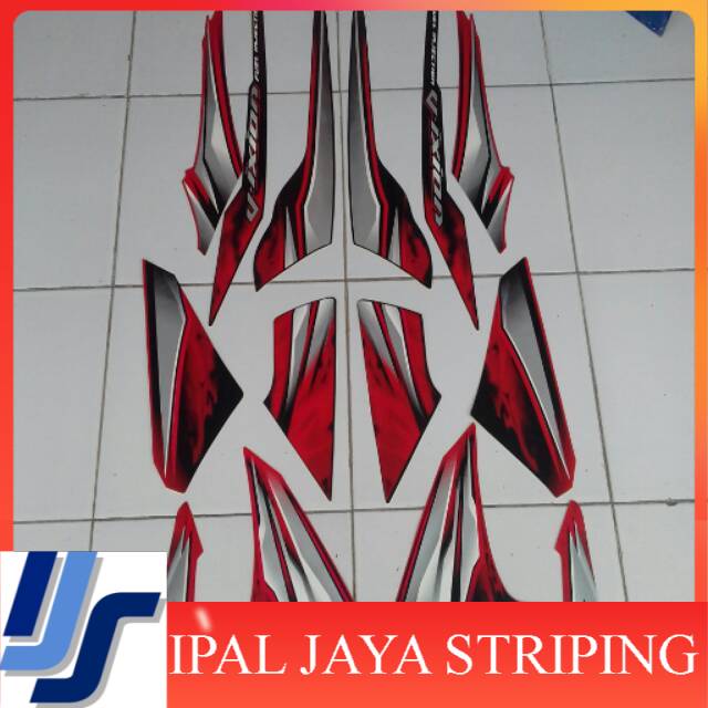 Stiker Vixion old 2011/2012 merah hitam